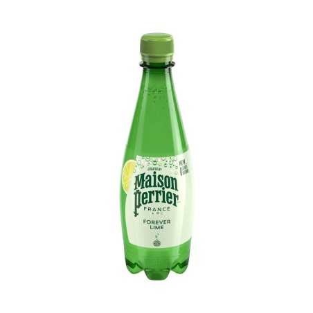 MAISON PERRIER Agua mineral con gas, con sabor a lima, 50 cl.