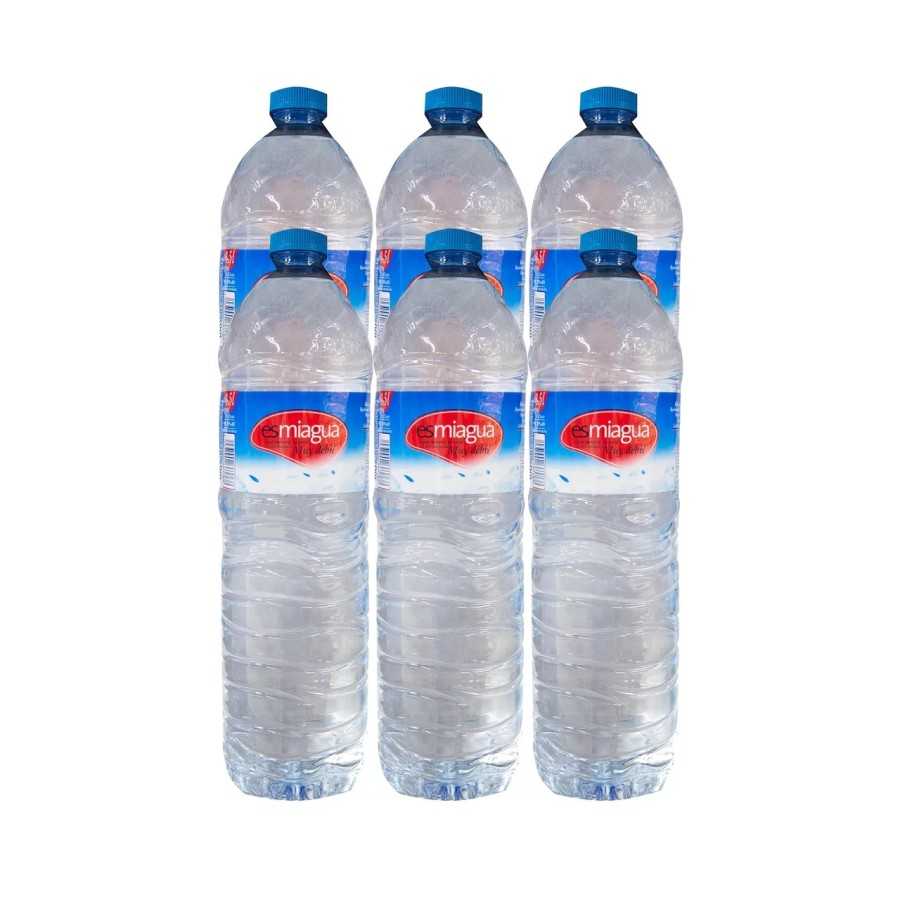 ESMIAGUA Agua mineral botella de 1,5 L, pack de 6 uds. ESMIAGUA Agua mineral botella de 1,5 L, pack de 6 uds.