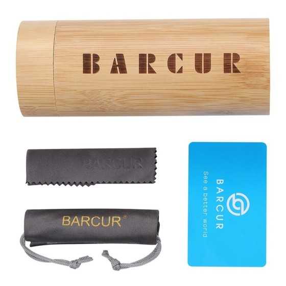 Gafas polarizadas BARCUR de bambú para hombre gafas de sol de madera p