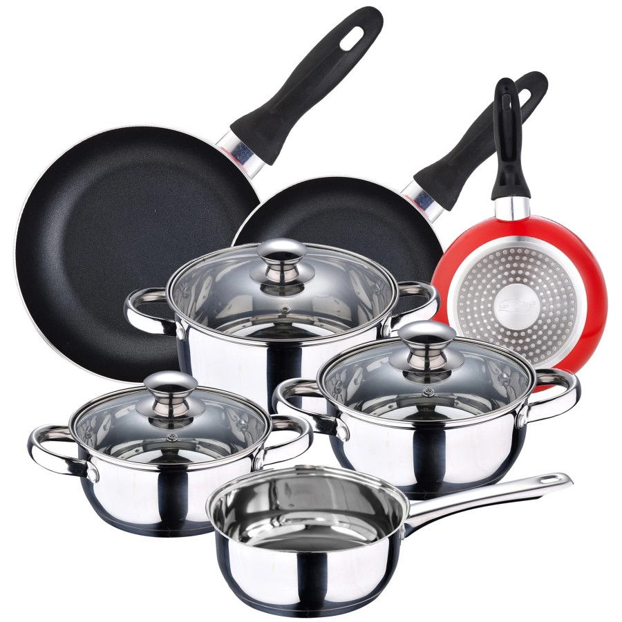 Batería de Cocina San Ignacio 7 Piezas en acero inoxidable Faro y jueg