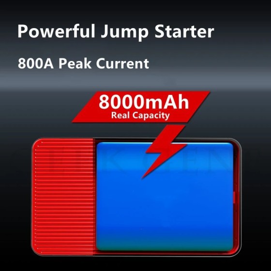 GKFLY 12V 800A 8000mAh arrancador de batería de emergencia amplificado