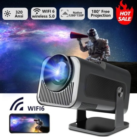 Proyector portátil para cine al aire libre, dispositivo Rotable de 720P, Allwinner H713, Android 11, 4K, 320ANSI, Wifi6, BT5.0, 