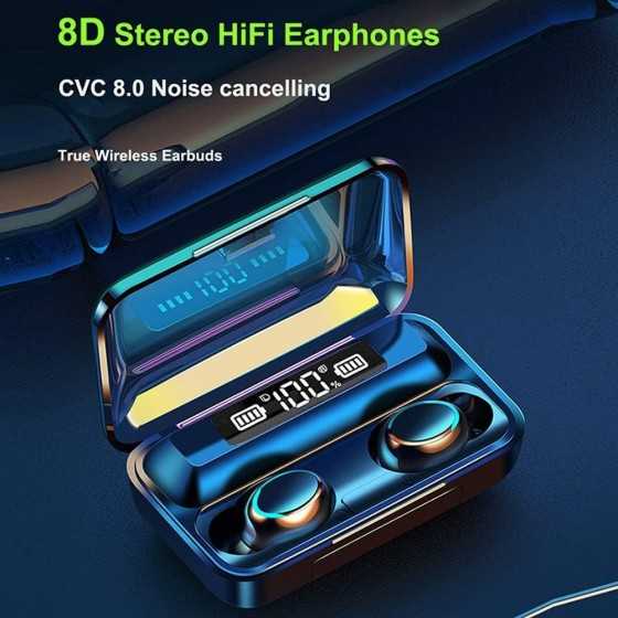 Auriculares inalámbricos Control táctil Auriculares con sonido de alta fidelidad F9-5 TWS BT