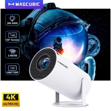 Proyector Magcubic HY300 PRO 4K Android 11 Dual Wifi6 260ANSI Allwinner H713 BT5.0 1080P 1280*720P Proyector de cine en casa par