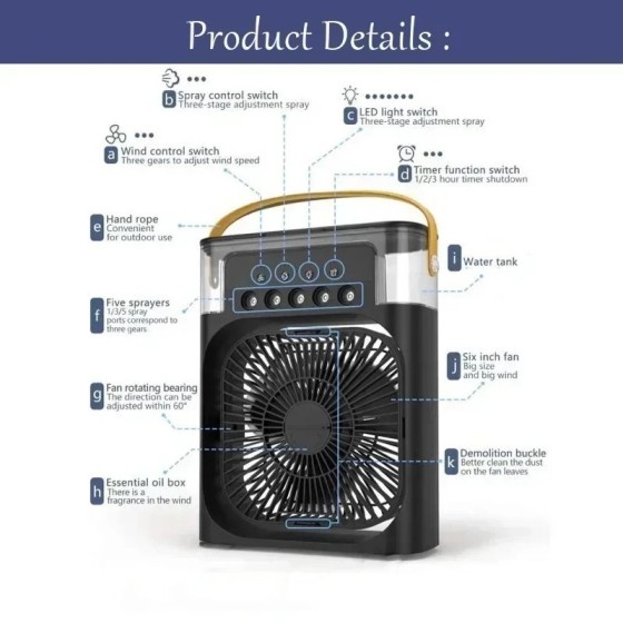 Ventilador nuevo 3 en 1, aire acondicionado, refrigerador de aire pequ