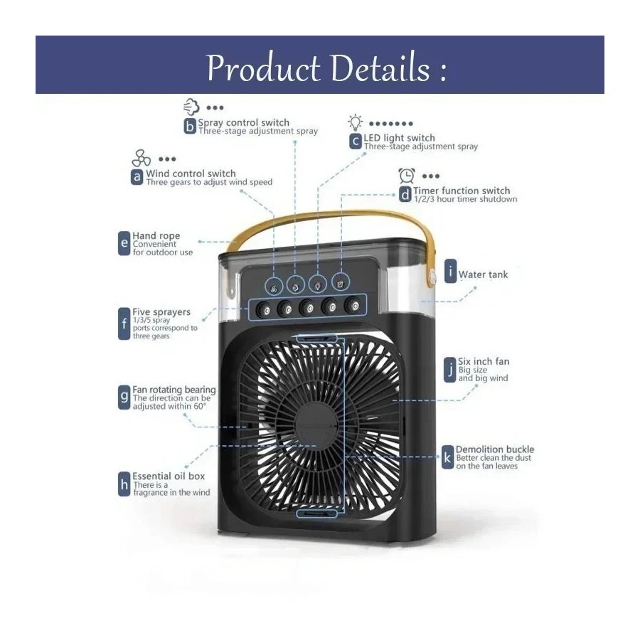 Ventilador nuevo 3 en 1, aire acondicionado, refrigerador de aire pequ