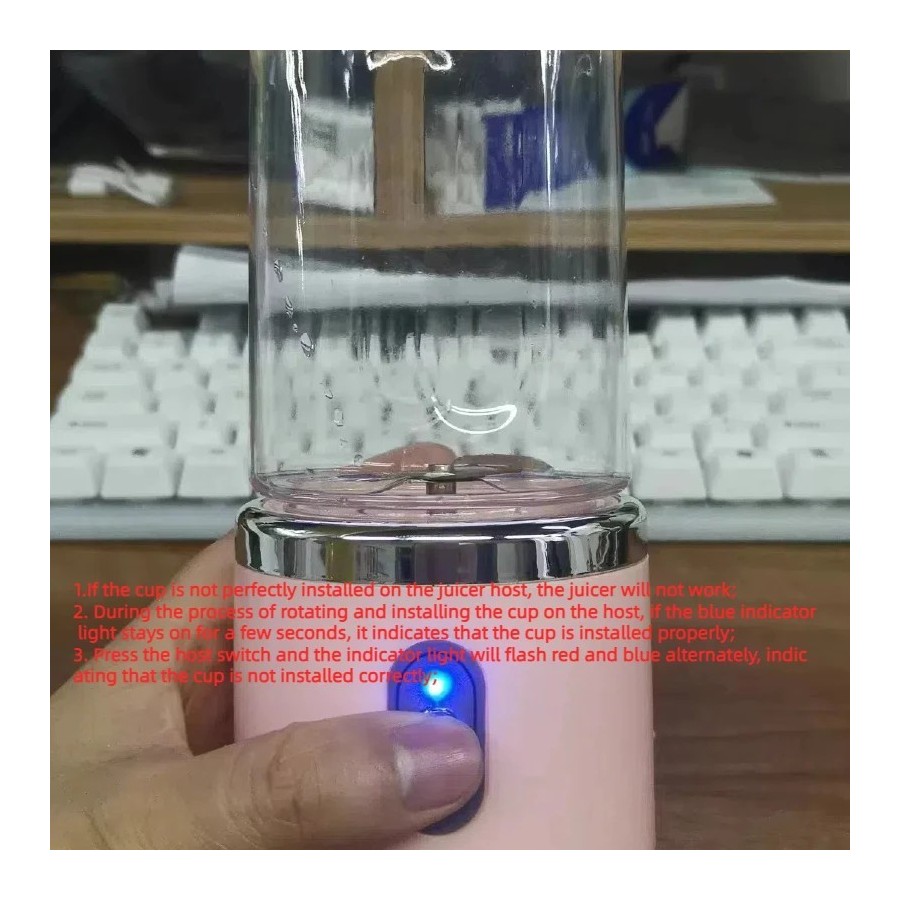 Extractor de Jugo de piezas, taza de jugo pequeña portátil recargable,