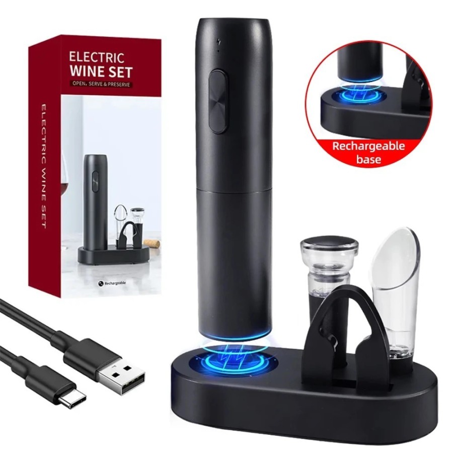Abridor de botellas de vino eléctrico, sacacorchos automático para vin Abridor de botellas de vino eléctrico, sacacorchos automático para vin