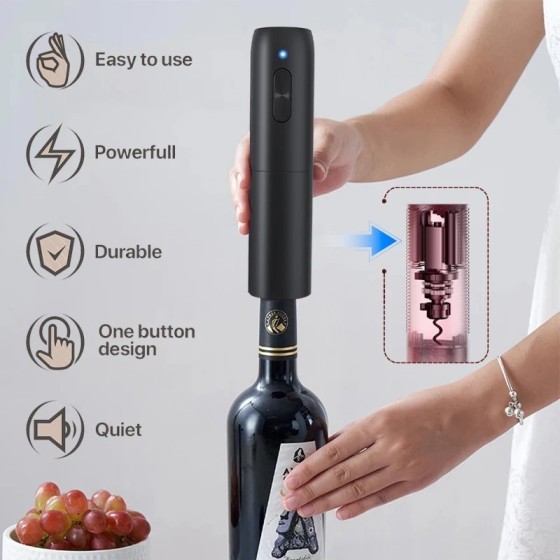 Abridor de botellas de vino eléctrico, sacacorchos automático para vin Abridor de botellas de vino eléctrico, sacacorchos automático para vin