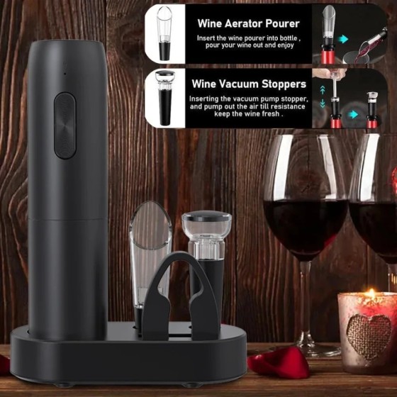 Abridor de botellas de vino eléctrico, sacacorchos automático para vin Abridor de botellas de vino eléctrico, sacacorchos automático para vin