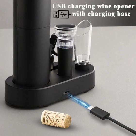 Abridor de botellas de vino eléctrico, sacacorchos automático para vin Abridor de botellas de vino eléctrico, sacacorchos automático para vin