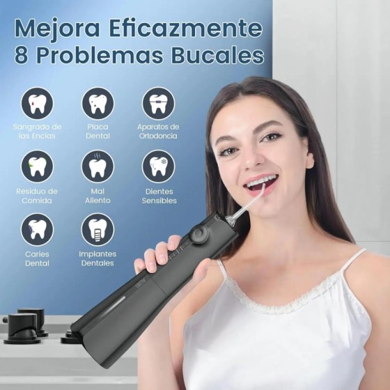 Irrigador Bucal Portatil, Vimmk Irrigador Dental Inalámbrico Profesion