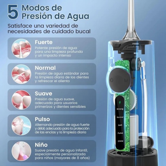 Irrigador Bucal Portatil, Vimmk Irrigador Dental Inalámbrico Profesion