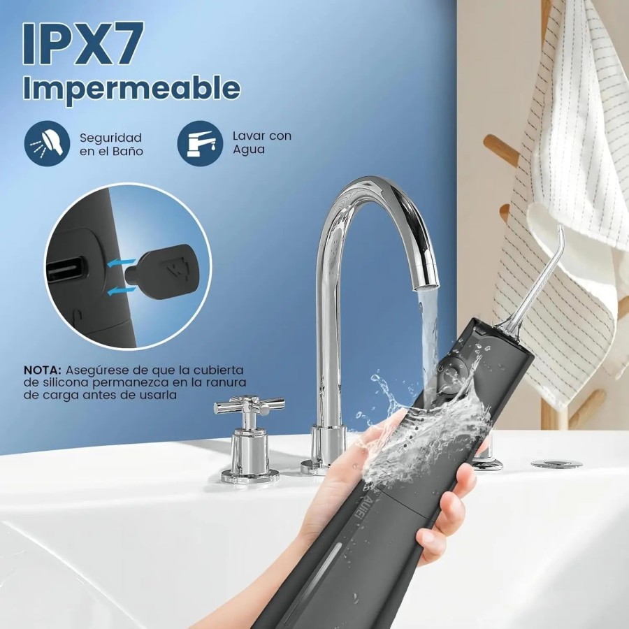 Irrigador Bucal Portatil, Vimmk Irrigador Dental Inalámbrico Profesion