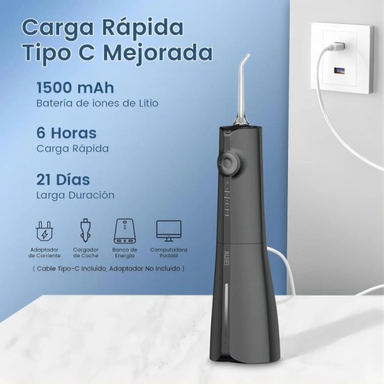 Irrigador Bucal Portatil, Vimmk Irrigador Dental Inalámbrico Profesion