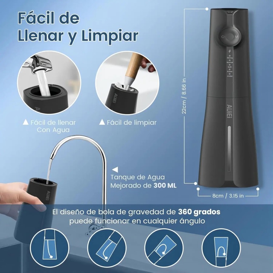 Irrigador Bucal Portatil, Vimmk Irrigador Dental Inalámbrico Profesion