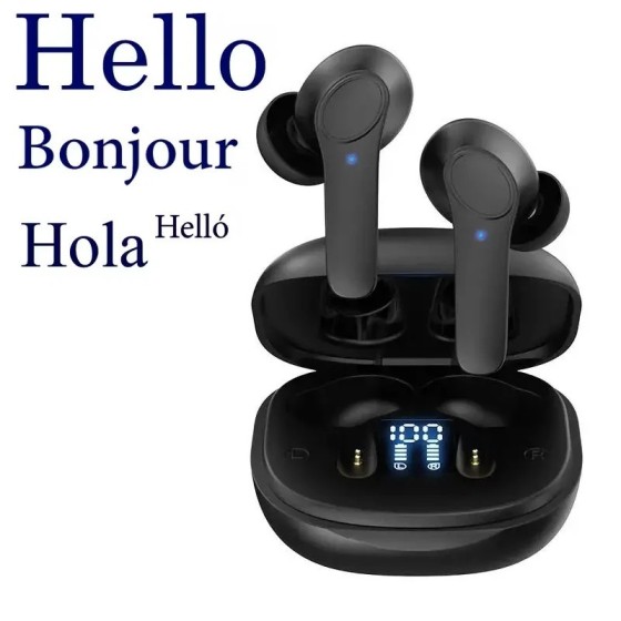 Auriculares de traducción inteligente, 144 idiomas, traductor de voz A
