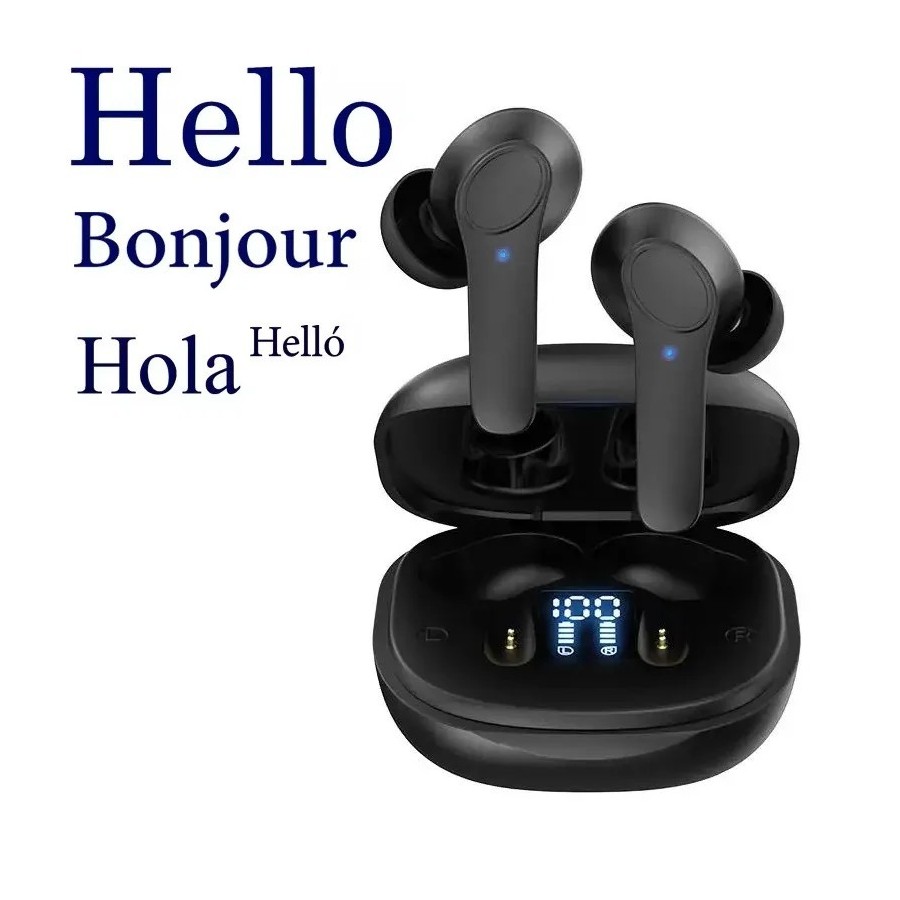 Auriculares de traducción inteligente, 144 idiomas, traductor de voz A