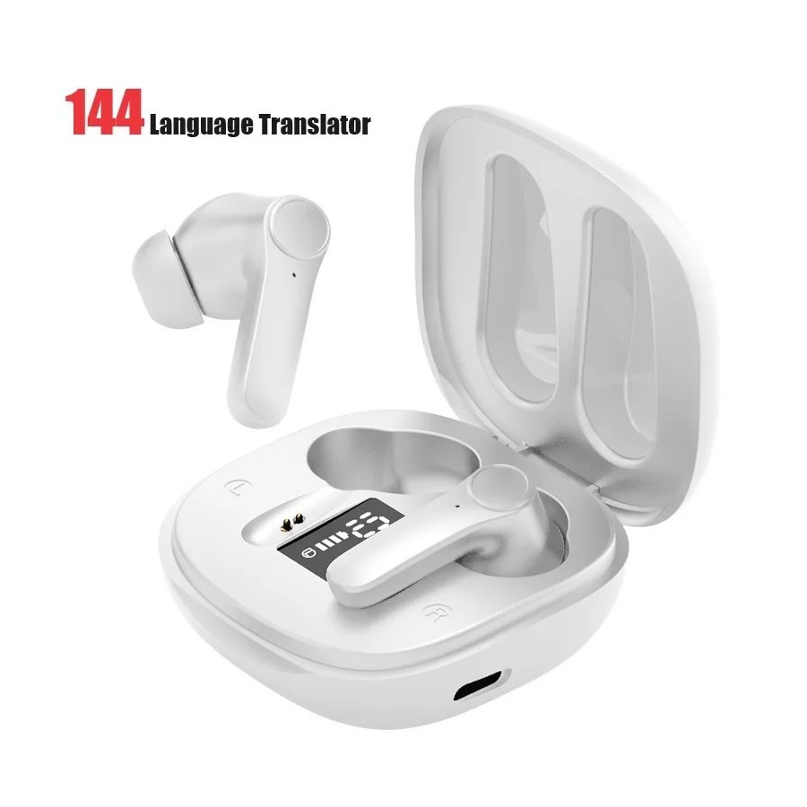 Auriculares de traducción inteligente, 144 idiomas, traductor de voz A