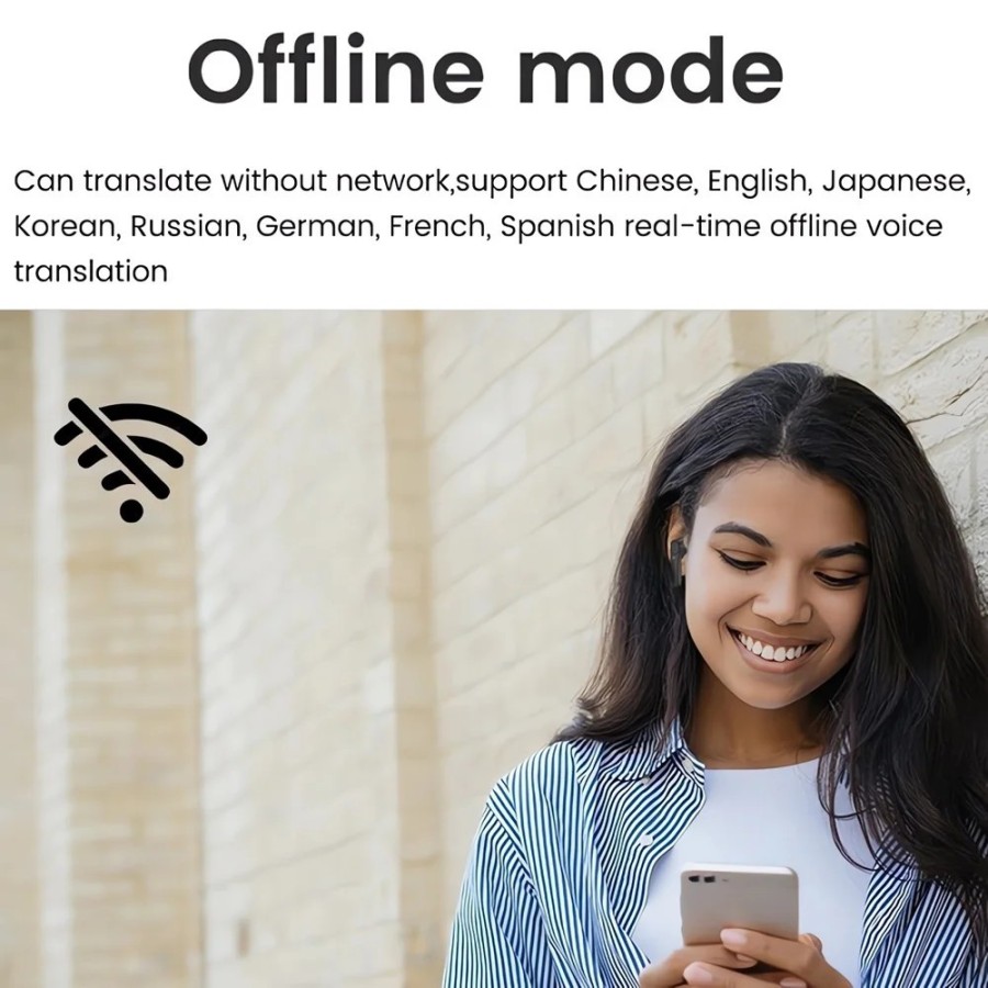 Auriculares de traducción inteligente, 144 idiomas, traductor de voz A