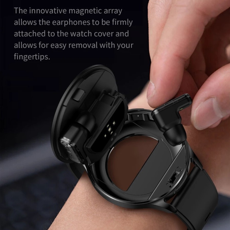 Reloj inteligente 2 en 1 para hombre y mujer, dispositivo con auricula