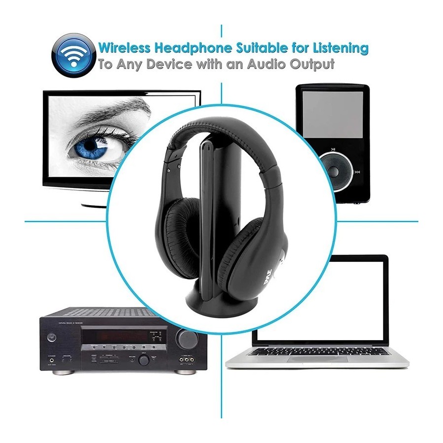 Auriculares inalámbricos HiFi 5 en 1 para TV o ordenador, auriculares 