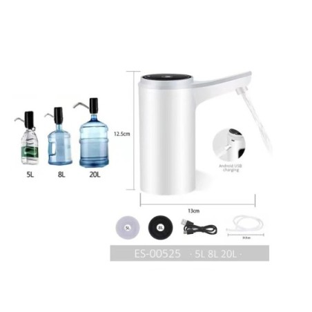 Dispensador de Bomba de Agua, Universal Apto para 5L/8L/20L, Dispensador de Agua Eléctrico Automático Bomba de Agua Portátil con