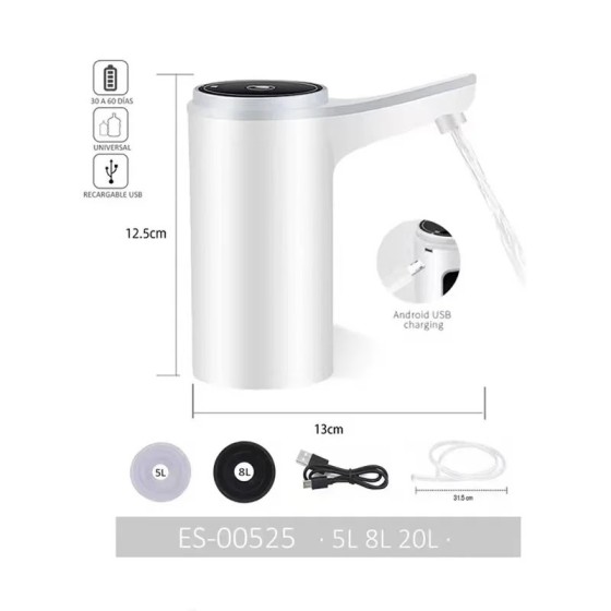 Dispensador de Bomba de Agua, Universal Apto para 5L/8L/20L, Dispensad