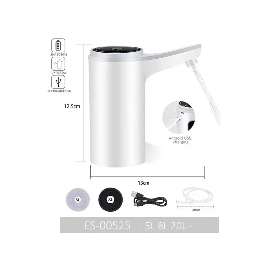 Dispensador de Bomba de Agua, Universal Apto para 5L/8L/20L, Dispensad