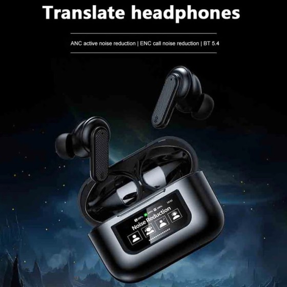 Auriculares inalámbricos con traductor inteligente BT 5,4, traductor d