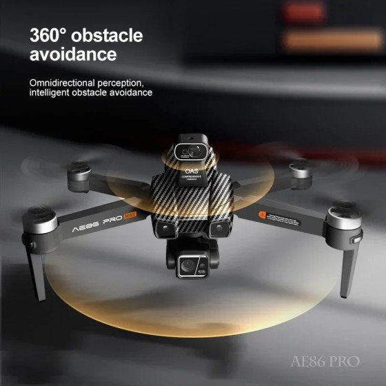 Dron Profesional AE86 PRO Max, cuadricóptero con cámara HD 8K, de 3 ej Dron Profesional AE86 PRO Max, cuadricóptero con cámara HD 8K, de 3 ej