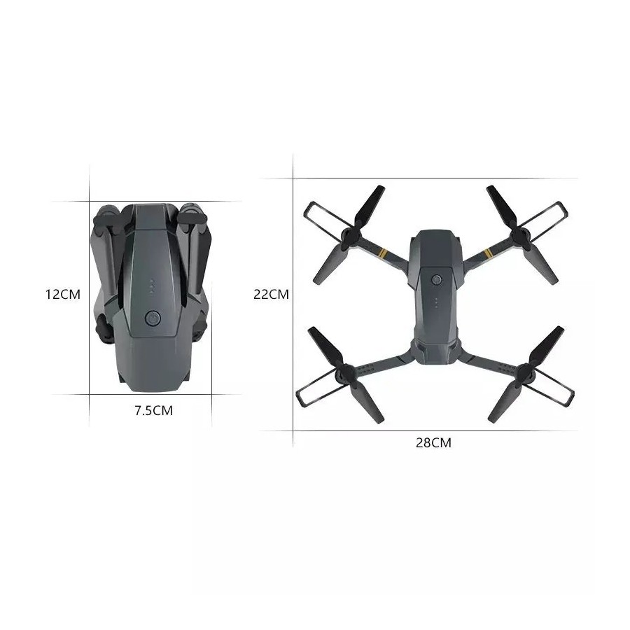 Mini Dron teledirigido E58 para niños, cuadricóptero plegable con cáma