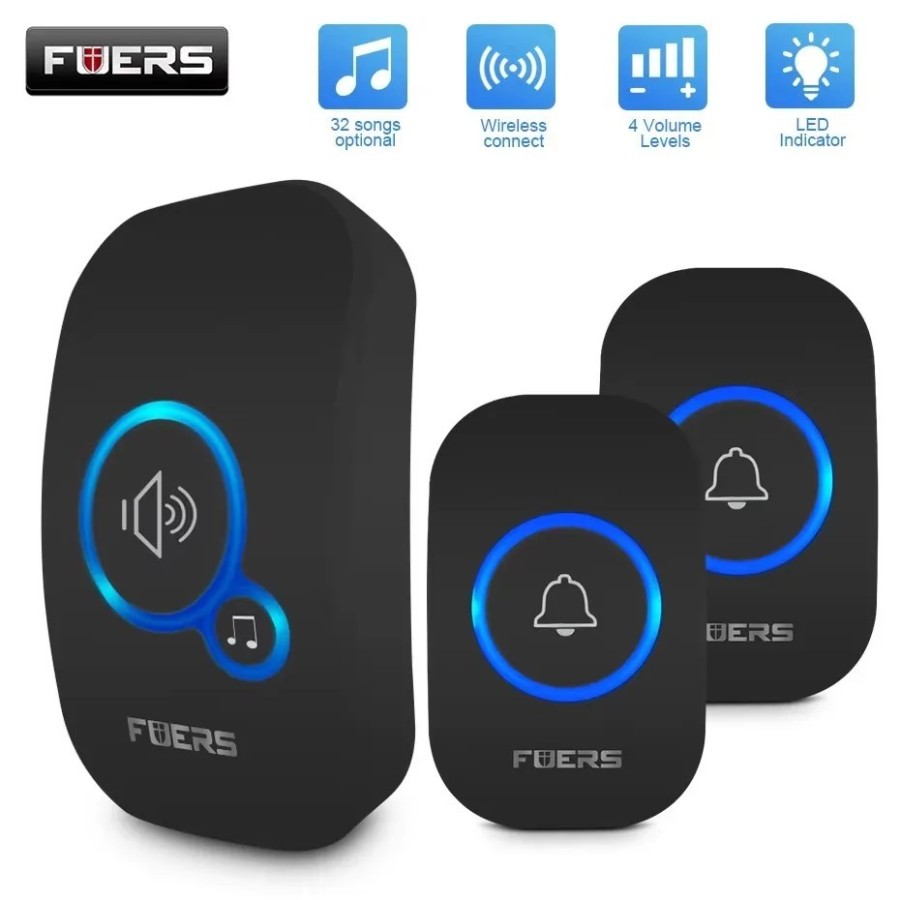 Timbre inalámbrico Fuers, timbre de bienvenida a prueba de agua, timbr Timbre inalámbrico Fuers, timbre de bienvenida a prueba de agua, timbr