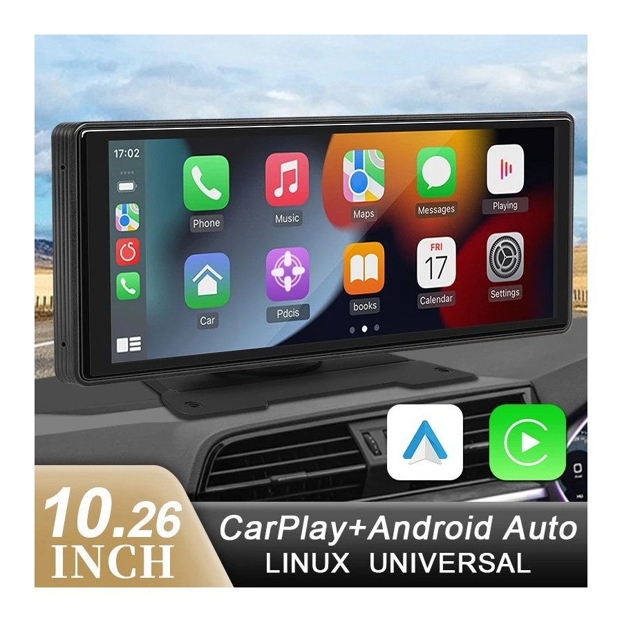 Reproductor de vídeo Multimedia con Radio para espejo de coche de 10,2