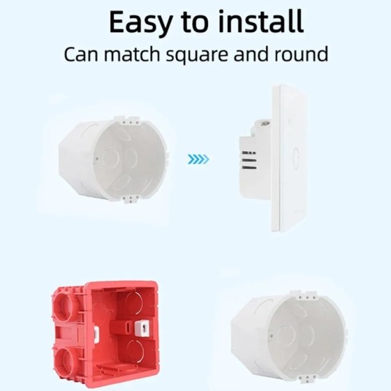 Interruptor inteligente WiFi, Interruptor táctil de pared con luz euro Interruptor inteligente WiFi, Interruptor táctil de pared con luz euro