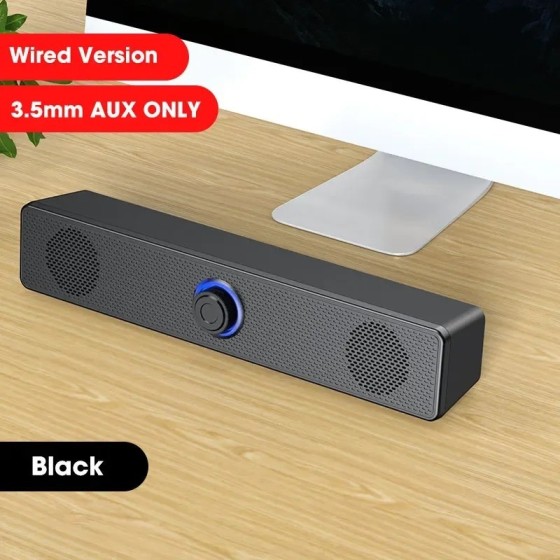 Barra de sonido con cable e inalámbrica para PC, Altavoz Bluetooth, al