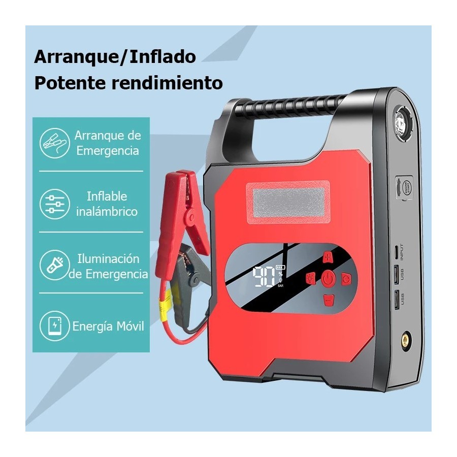 12V Fuente de alimentación de arranque de emergencia para coche, bomba