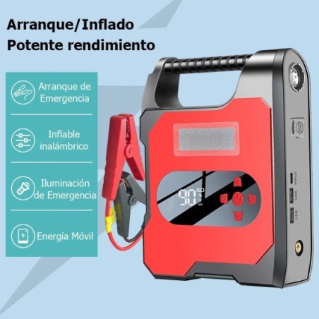 12V Fuente de alimentación de arranque de emergencia para coche, bomba inflable todo en uno, dispositivo de arranque,energía