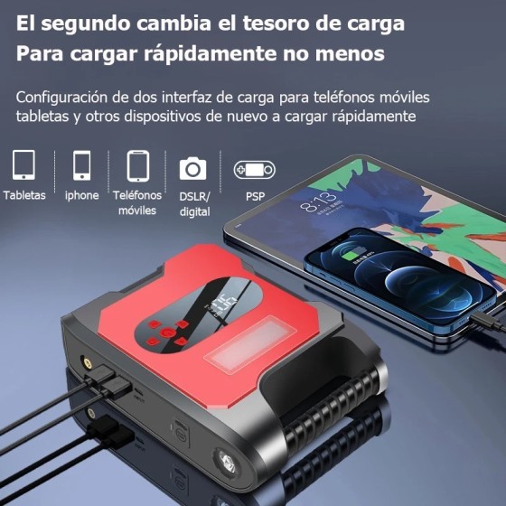 12V Fuente de alimentación de arranque de emergencia para coche, bomba