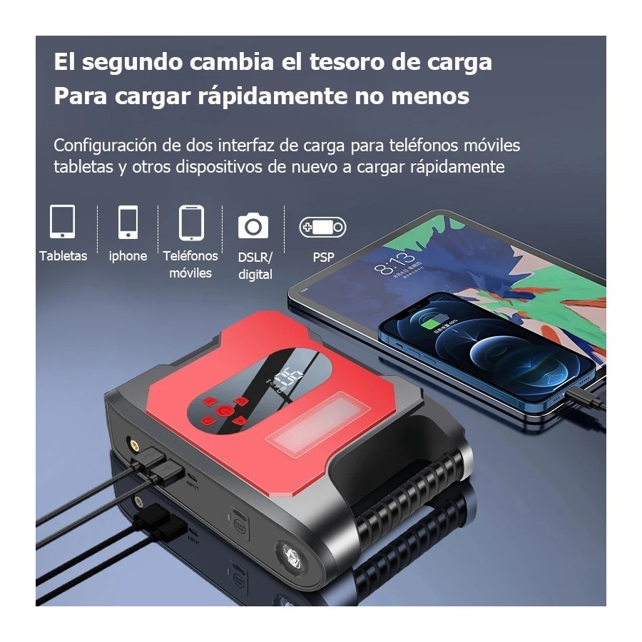 12V Fuente de alimentación de arranque de emergencia para coche, bomba