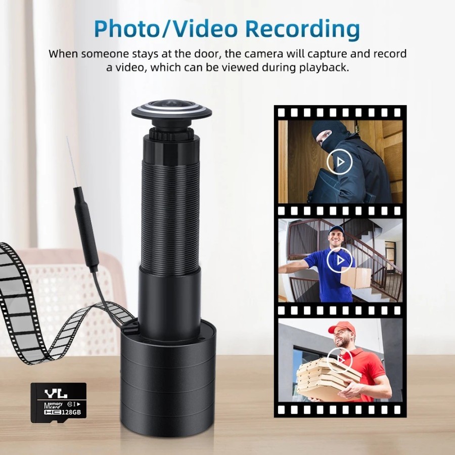 Zexmte-cámara Ojo de puerta WIFI Tuya Smart Home, 2,4G y 5G, 1080P, 15