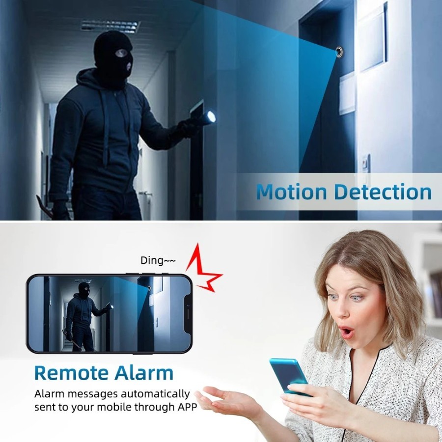 Zexmte-cámara Ojo de puerta WIFI Tuya Smart Home, 2,4G y 5G, 1080P, 15