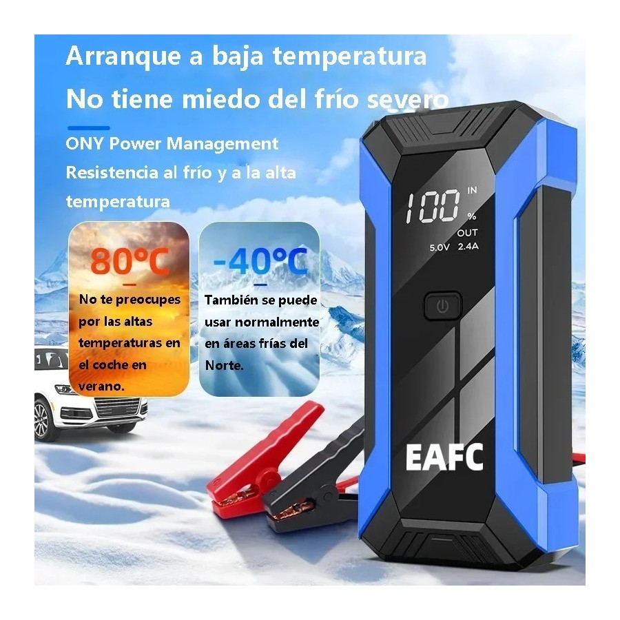 Arrancador de batería de coche portátil, 600A / 1200A / 2000A, refuerz