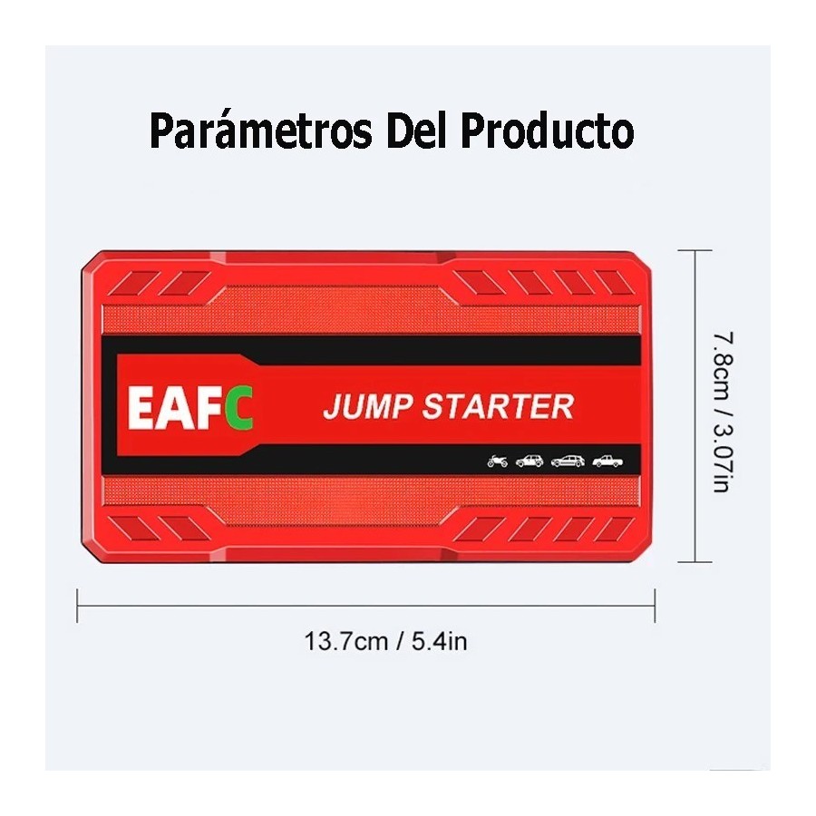Arrancador de batería de coche portátil, 600A / 1200A / 2000A, refuerz