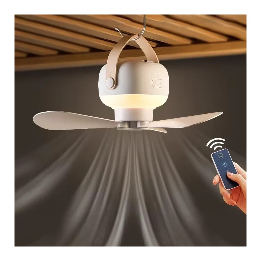 Mini ventilador de techo inalámbrico portátil, ventilador USB con cont