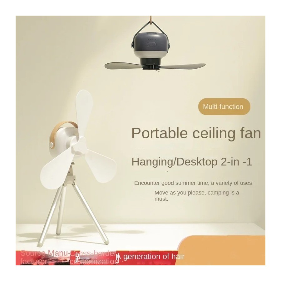 Mini ventilador de techo inalámbrico portátil, ventilador USB con cont