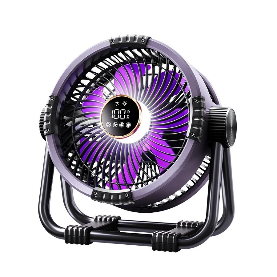 Ventilador portátil recargable para acampar al aire libre, circuladore