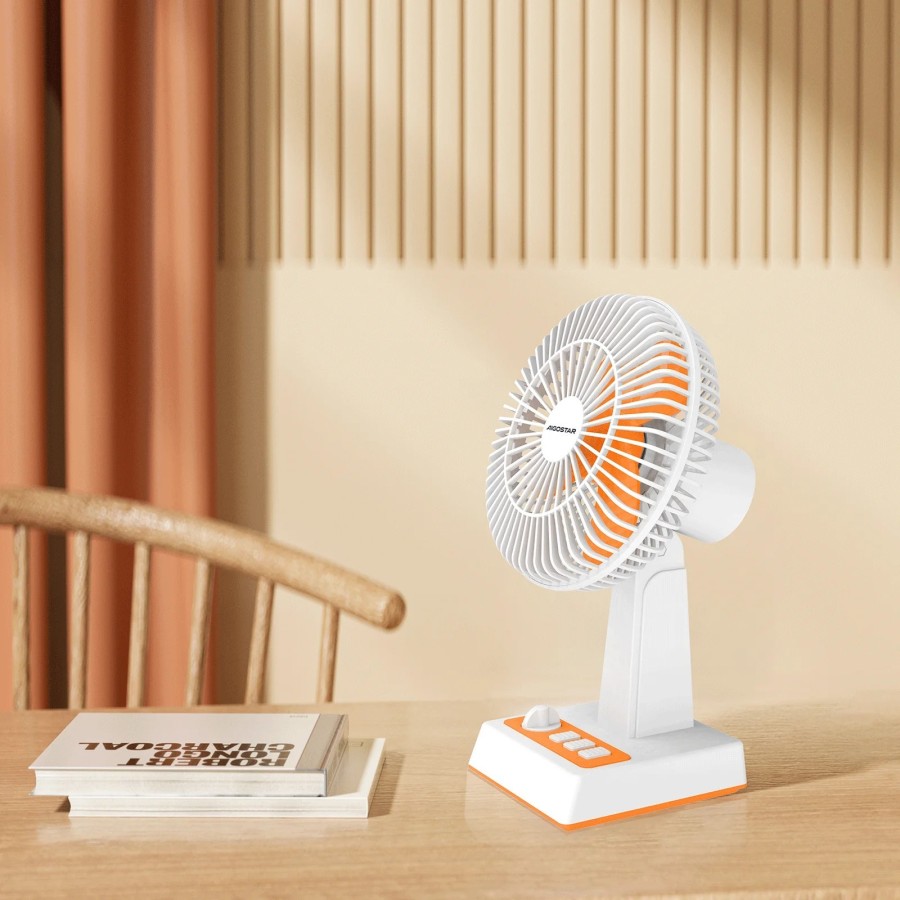 Ventilador de Mesa Portátil, 8 Pulgadas, 3 Aspas, 3 Velocidades, Sin B