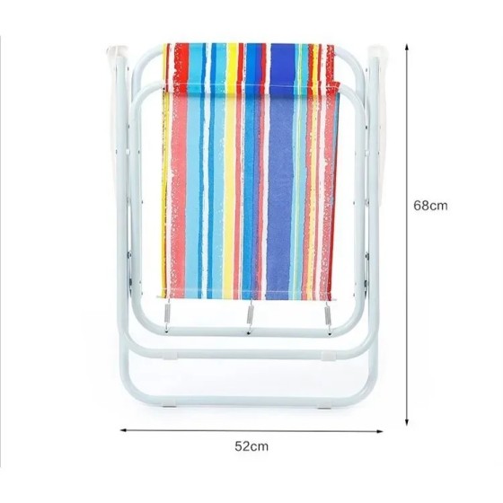 Silla Plegable de Playa Silla de Taburete con Respaldo multifunción po