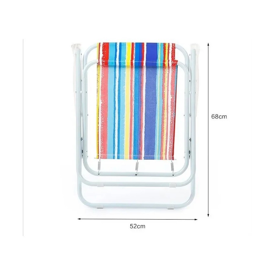 Silla Plegable de Playa Silla de Taburete con Respaldo multifunción po